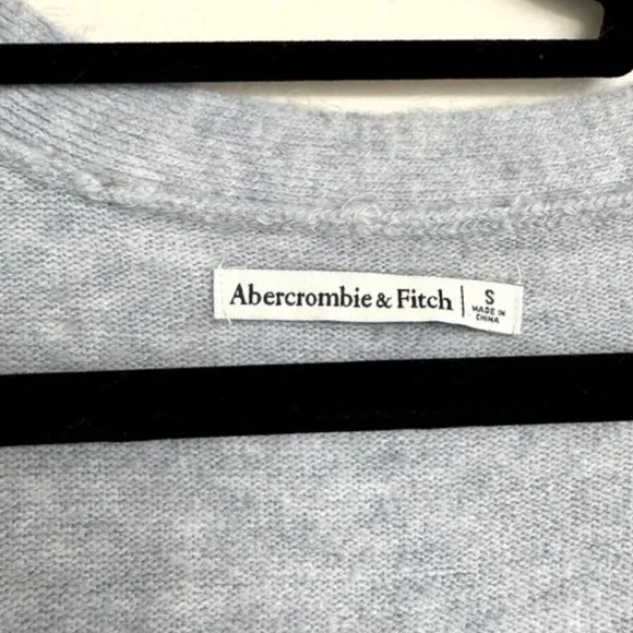 Abercrombie & Fitch wrap sweater dress size S M blue with belt euc wrap - Picture 6 of 7